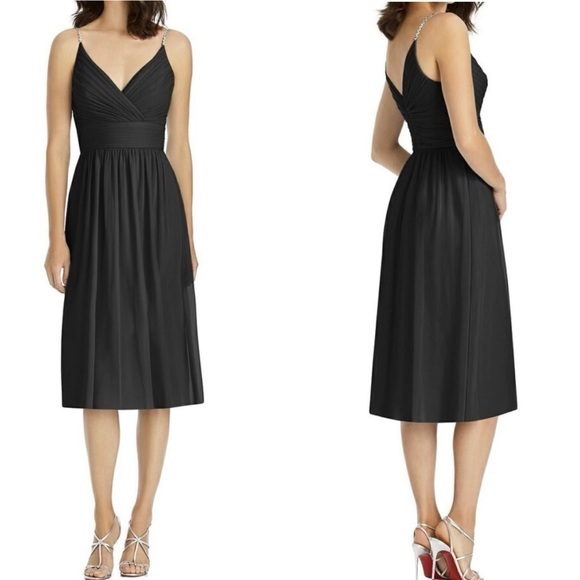 Jenny Packham Dresses & Skirts - NWT Jenny Packham Dessy Group Beaded Strap Chiffon Midi Dress Size 16 JP1024